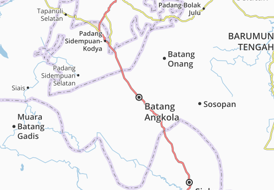 Kaart Plattegrond Batang Angkola