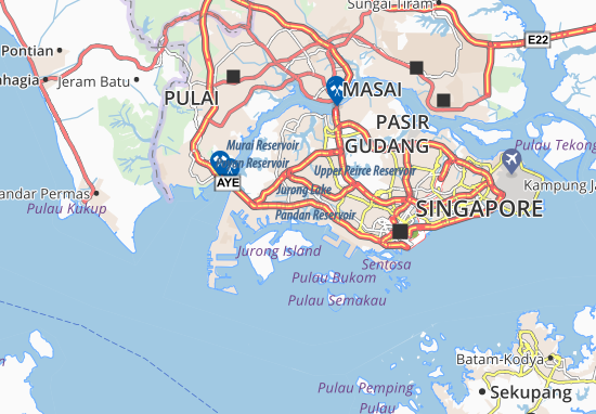 Carte Détaillée Jurong Port Plan Jurong Port Viamichelin