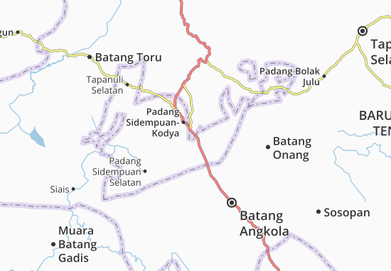Carte-Plan Padang Sidempuan Utara