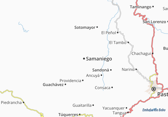 Karte Stadtplan Samaniego