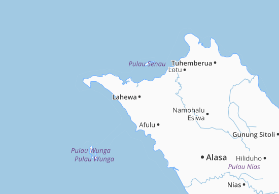Mapa Lahewa