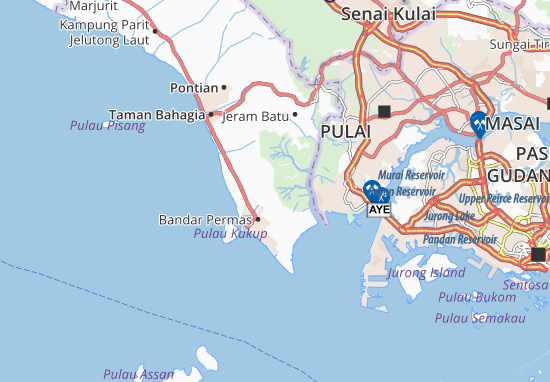 Karte Stadtplan Kampung Sungai Karang