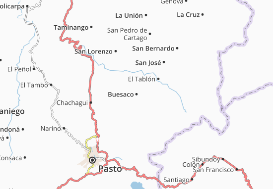 Kaart Plattegrond Buesaco