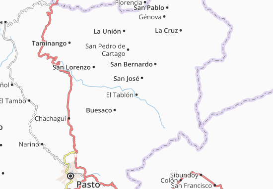 Kaart Plattegrond El Tablón