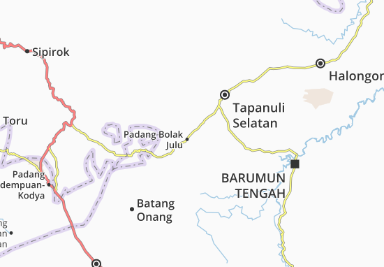 Karte Stadtplan Padang Bolak Julu
