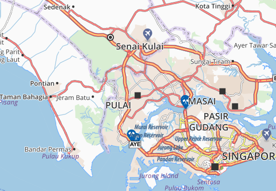 Karte Stadtplan Pulai