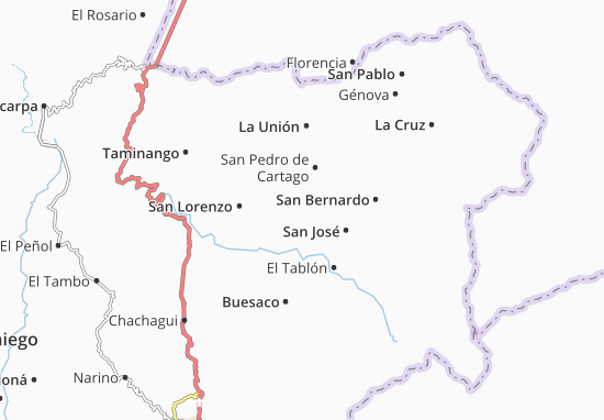 Karte Stadtplan Berruecos