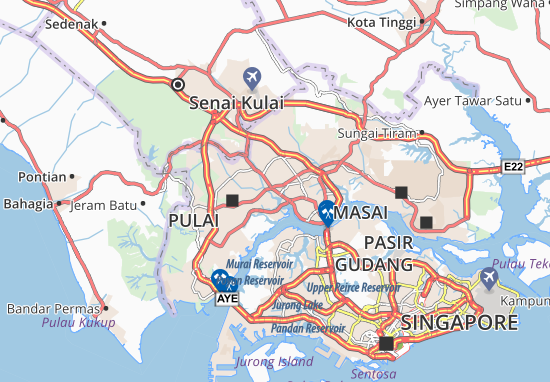 Karte Stadtplan Tampoi