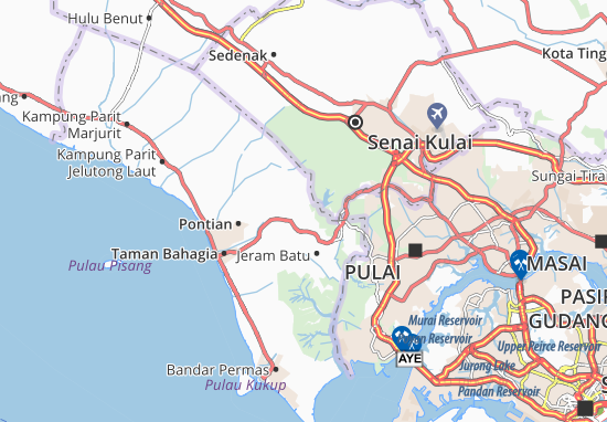 Kaart Plattegrond Pengkalan Raja