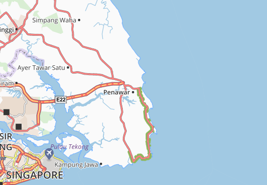 Karte Stadtplan Penawar