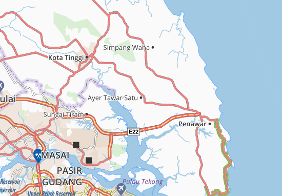 Kaart Plattegrond Ayer Tawar Satu