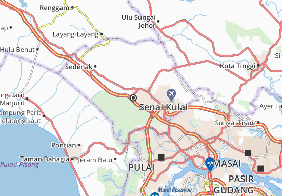 Karte Stadtplan Senai Kulai
