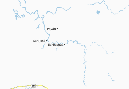 Karte Stadtplan Barbacoas
