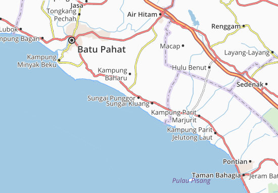 Karte Stadtplan Sungai Punggor