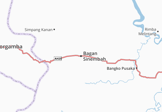 Kaart Plattegrond Bagan Sinembah