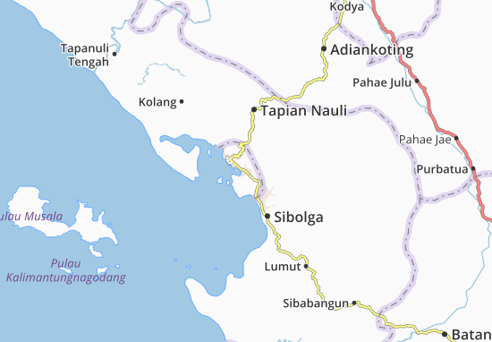 Karte Stadtplan Sibolga-Kodya