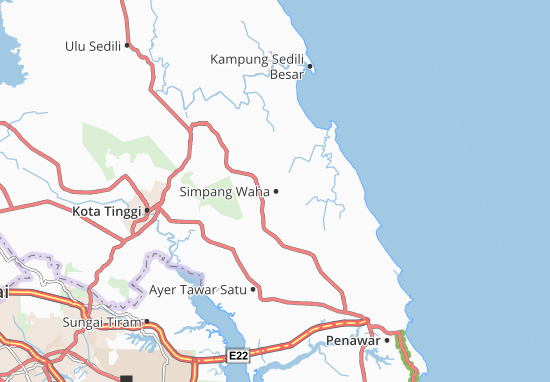 Karte Stadtplan Simpang Waha