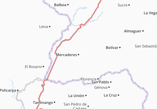 Mercaderes Map