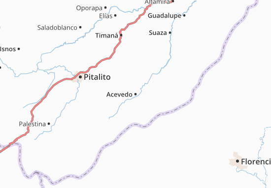 Karte Stadtplan Acevedo
