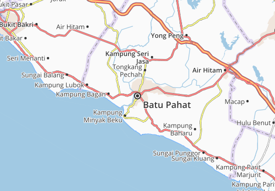 Karte Stadtplan Batu Pahat