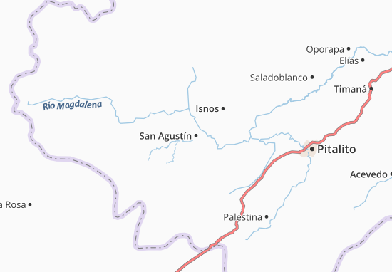 Karte Stadtplan San Agustín