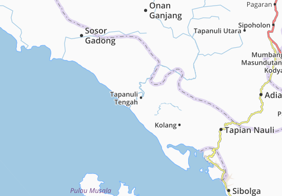 Kaart Plattegrond Tapanuli Tengah