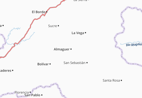 Karte Stadtplan Almaguer