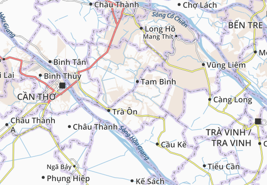 Karte Stadtplan Trà Côn