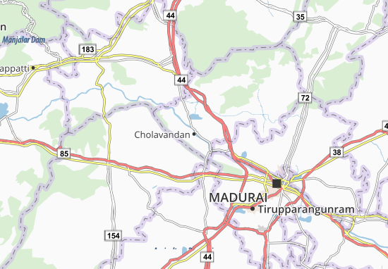 Karte Stadtplan Cholavandan