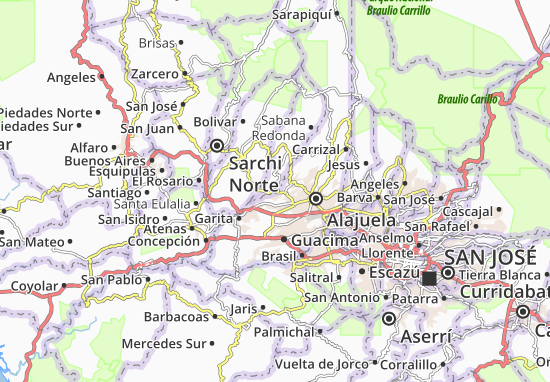 Karte Stadtplan Carrillos