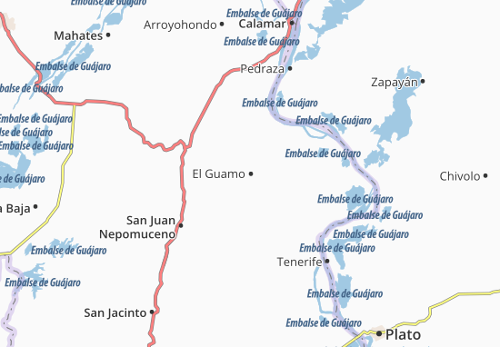 Karte Stadtplan El Guamo