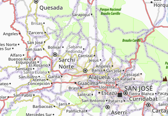 Mapa Sabanilla
