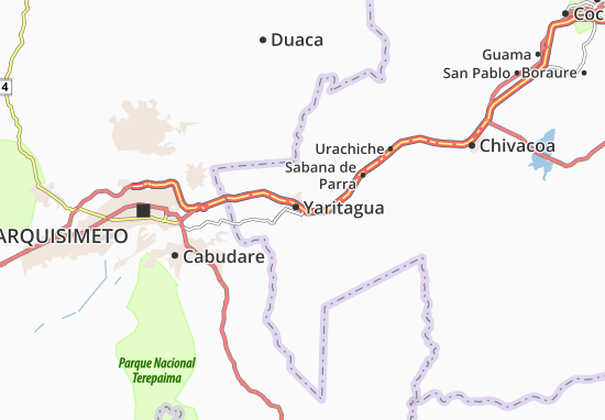 Kaart Plattegrond Yaritagua