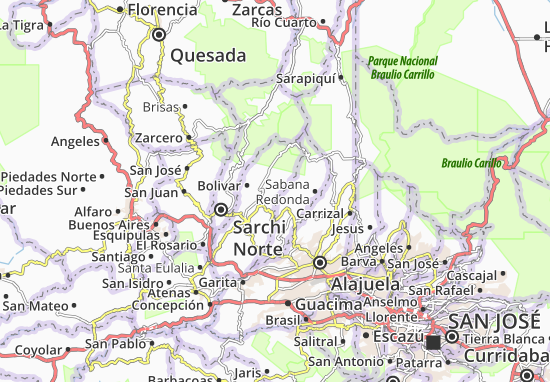 Kaart Plattegrond San Isidro