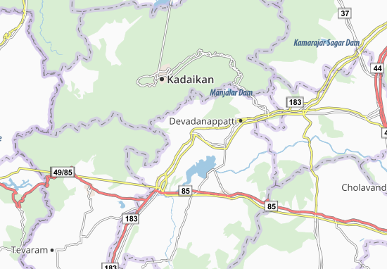 Kaart Plattegrond Periyakulam