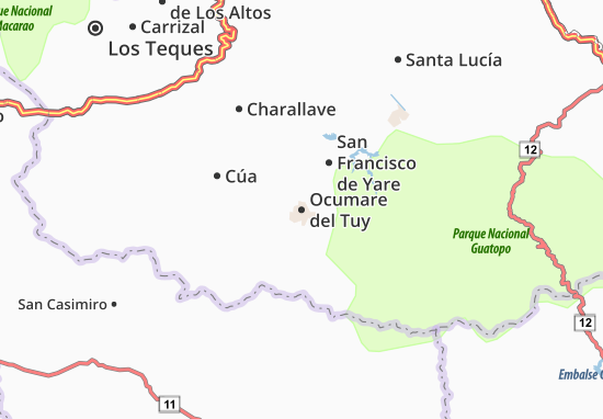 Kaart Plattegrond Ocumare del Tuy