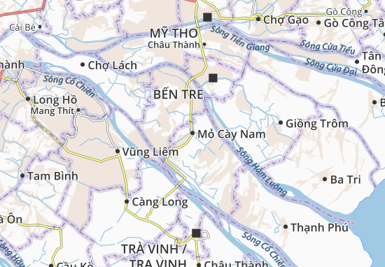 Karte Stadtplan Mỏ Cày Nam