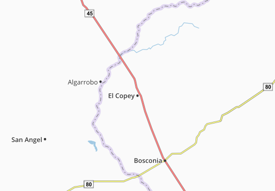 Karte Stadtplan El Copey