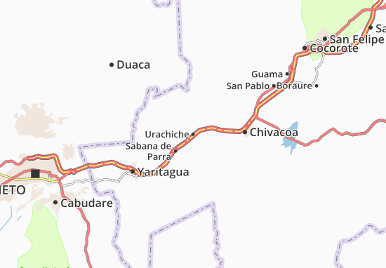 Urachiche Map