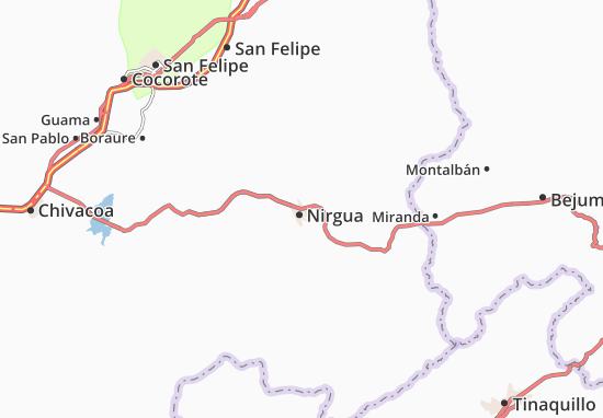 Kaart Plattegrond Nirgua