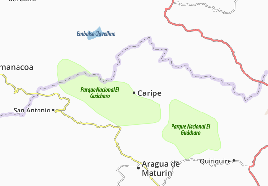Karte Stadtplan Caripe