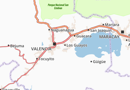 Kaart Plattegrond Los Guayos