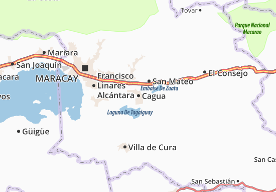 Karte Stadtplan Cagua
