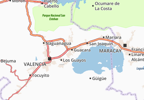 Karte Stadtplan Guacara