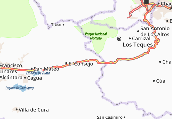Karte Stadtplan Las Tejerías