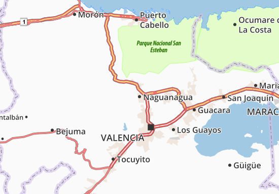Karte Stadtplan Naguanagua