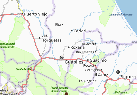 Karte Stadtplan Roxana