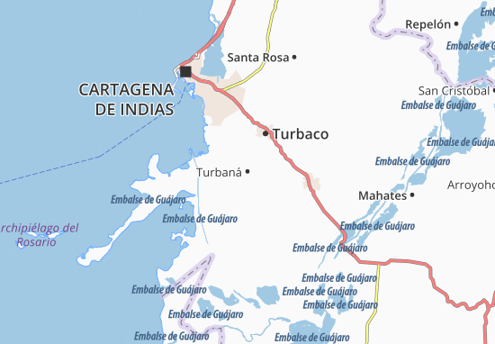 Kaart Plattegrond Turbaná