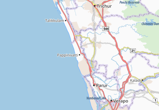 Mapa Pappinivatti