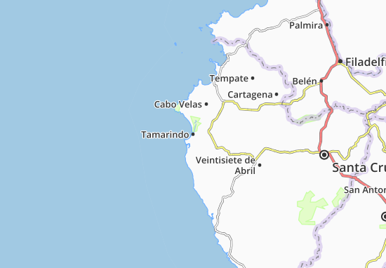 Karte Stadtplan Tamarindo